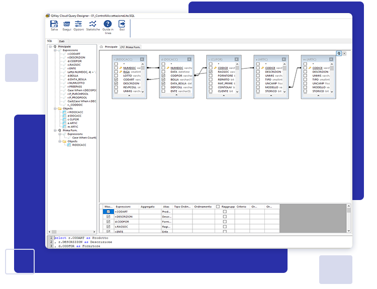 Creare query per estrapolare i dati